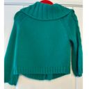 EXPRESS  Chunky Green Cropped Sweater Wool Blend Size M Photo 1