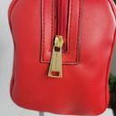 Juicy Couture  Womens Call It Quits Handbag Red Pleather Quilted Barrel Satchel Photo 3