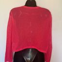 Talbots  Hot Pink Net Cropped Cardigan Photo 3