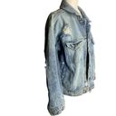 Celebrity Pink  Denim Boyfriend Trucker Jacket M Med Wash Distressed Pockets Photo 4