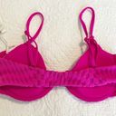 Good American  Pink Jacquard BikiniTop Demi Cup Size 3 Large L NWT Photo 4