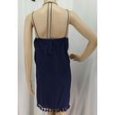 The Loft "" BLUE GEO EMBROIDERED TASSEL TRIM BOHO SWING COASTAL DRESS SZ: M NWT Photo 2