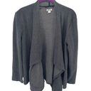 DKNY  Women's Open Front Cardigan Sweater Pocket Long Sleeve Stretch Gray Medium Photo 0