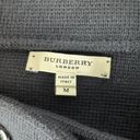 Burberry  London Double Breasted Black Cotton Woven Knit Jacket - Women Medium Photo 3