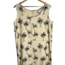 The Moon Vintage Pineapple Dress Palm Trees Cream Black Silk  Size Large EUC Photo 9