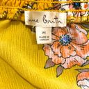 Nine Britton || Mustard floral print long sleeve flowy blouse Photo 4