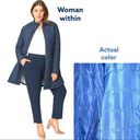 Woman Within  blue quilted zip up lightweight jacket with side pockets! N… Photo 1