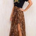 LIONESS NWT Princess Polly/ Nasty gal leopard animal print chiffon High Waisted maxi skirt Photo 1