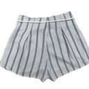 SEEK the Label  High Waisted Drawstring Striped Shorts Blue White Size S Photo 1