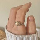 Vintage “Lavinia” Silver Adjustable Pearl Ring Whimsigoth Gothic Simple Classic White Photo 1