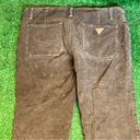 Guess  Jeans Vintage 90’s Corduroy Olive Green Bootcut Distressed Flare Photo 4