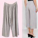 Missguided  Pleated Culottes Cropped Pants‎ Gauchos Gray Tie Elastic Waist Size 6 Photo 2