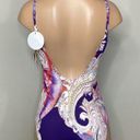 Gottex New.  Paisley V-neck contour swimsuit Photo 6