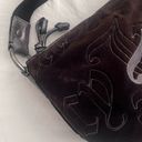 Juicy Couture Vintage McBling Black Purse Hobo Bag Handbag Velour Y2K Photo 9