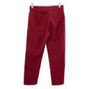 Mango  Womens Red Cropped Straight Cut Trouser Pants Photo 6