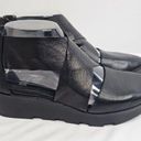 Eileen Fisher  Buoy Leather Crisscross Wedge Platform Sandals Womens 6.5 M Zipper Photo 2