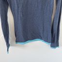 Abercrombie & Fitch VTG  Womens Long Sleeve Scoop Neck Blue Shirt Medium Y2K 90s Photo 3