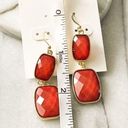 Style & Co  Earrings Reddish Pink Dangle Drop Statement Glam NWT Photo 2