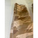 American Eagle AEO Stretch Camo Denim Jogger Pants Elastic Waist & Cuffs EUC Sz 12 Cotton Tan Photo 2