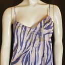 Natori  Purple Zebra & Embroidered Floral Nightgown (S) Photo 2