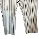 Krass&co NY &  7th Avenue White Striped Cotton Blend Cropped Pants Women Sz 12 Photo 3