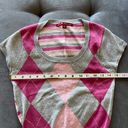 J. J. Basics Vintage y2k argyle pink and grey vest size small Photo 3