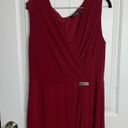 Ralph Lauren Lauren  red burgundy slit front embellished maxi dress size 16 Photo 4