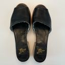 FREEBIRD by Steven  Path Black Leather Sandals Slides Distressed Sz 7 Block Heel Photo 3