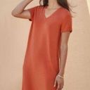 Garnet Hill  Salmon Colored Everyday T-Shirt Dress - size Large Photo 1