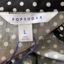 Popsugar  Large Jumpsuit Polka Dot Sleeveless V-Neck Pocket Collar Elastic Waist Photo 5