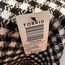 Torrid NWT Women’s  Black Gingham & Red Stripe Ruffle Ruana Poncho Photo 9