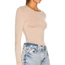 The Range  No Bra Club Long Sleeve Crew Top in Saddle XSmall Womens Tee Top Photo 1