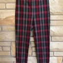 Alexander Wang T by  Grey and Red Plaid Fitted Zip Leggings Pants Size 2 Photo 4