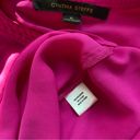 Cynthia Steffe Solid Fuchsia Short SleeveV-Neck Chiffon Blouse Photo 2