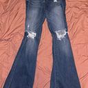 Sneak Peak High Wasted Flare Distressed Jeans Photo 0