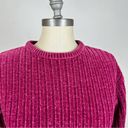 DKNY  Purple Chenille Ribbed Crop Sweater Photo 2