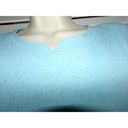 Westbound Vintage 80s  100% silk top L blue shoulder pads short sleeve NWT Photo 1