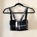 Aerie NWT  Offline Real Me Xtra Stretch Gray Houndstooth Racerback Sports Bra Photo 3