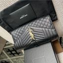 Saint Laurent  Envelope Large Flap Wallet In Grain De Poudre Embossed Leather Photo 3