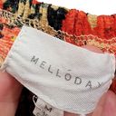 MELLODAY 💥 Orange Cream Floral Ruffle Tank Top Size Medium Photo 8