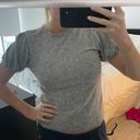 ZARA Gray Puff Sleeve Top Photo 1