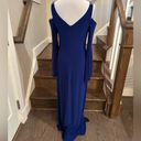 Ralph Lauren Lauren  Royal Blue Beaded Straps Tiffin Gown Dress Size 6 Photo 3