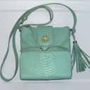 Isaac Mizrahi  Live Bridgehampton Leather Snake Crossbody Bag w Wallet MINT Photo 11