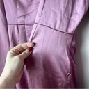 Petal and Pup  Opal Mauve Purple Satin Long Balloon Sleeve Wrap Mini Dress 16 Photo 14