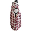 St. John’s Bay St Johns Bay Womens Plaid Vest Ivory Red Gold Puffer Quilted Size Medium Photo 1