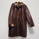 Dennis Basso DENNIS BY  CHOCOLATE BROWN FAUX SHEARLING COAT JACKET SIZE XL - NWOT Photo 1