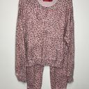 n: philanthropy pink leopard print jogger set size medium Photo 1