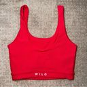 Anthropologie Wilo and the Label Base Scoop Contour Sports Bra Red Size XS  Photo 3