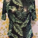 Sans Souci leaf print mesh t shirt size M Photo 5