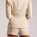 Meshki  NWT tweed cream/nude blazer suit & shorts matching 2 piece set Photo 2